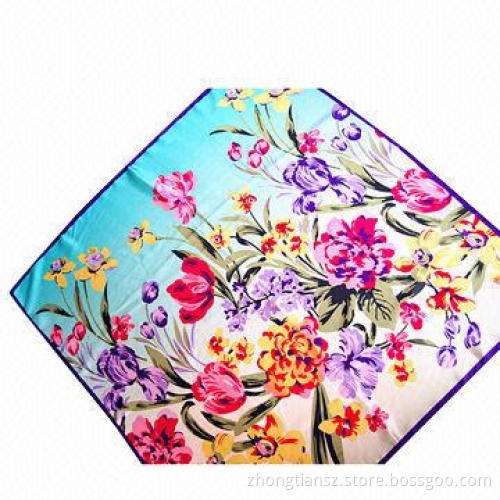Printed Silk Scarf, Made of 100% Silk, Customized Designs are Accepted